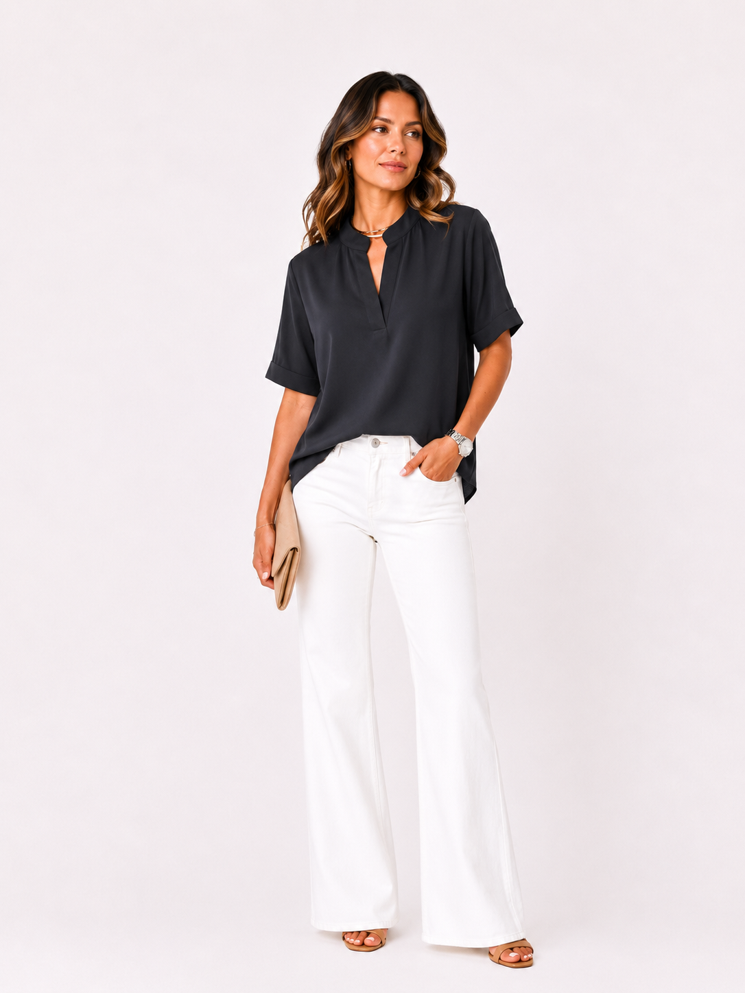 Elisa | Blusa elegante con cuello refinado