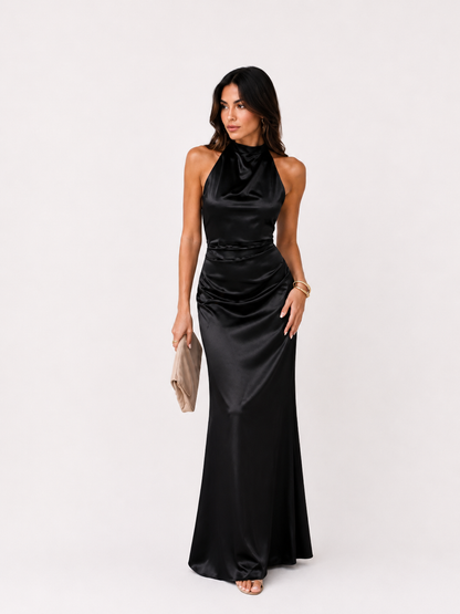 Olivia | Vestido con cuello drapeado