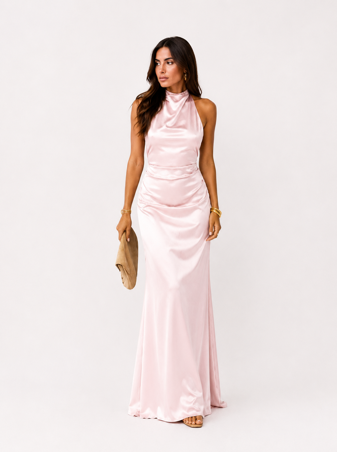Olivia | Vestido con cuello drapeado