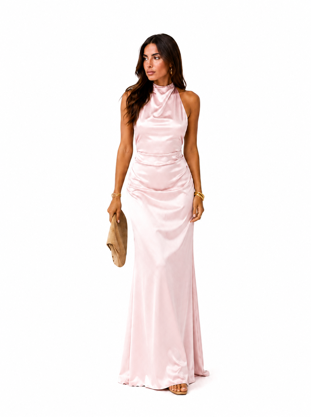 Olivia | Vestido con cuello drapeado